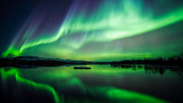 Northern Lights in Scandinavian country